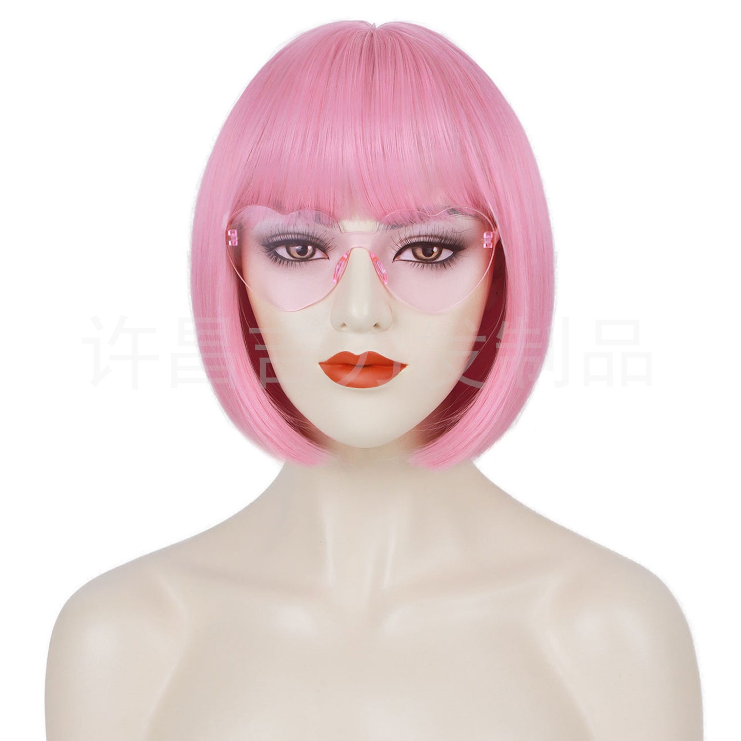 Unique Head Cover Bangs Synthetic Wigs Wig Short Straight Hair