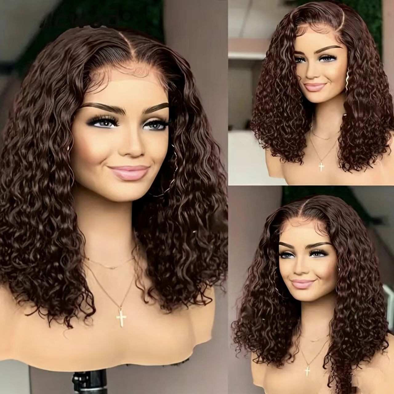 Graceful Attractive Glamorous Deep Wave Raw Wig Long Curls