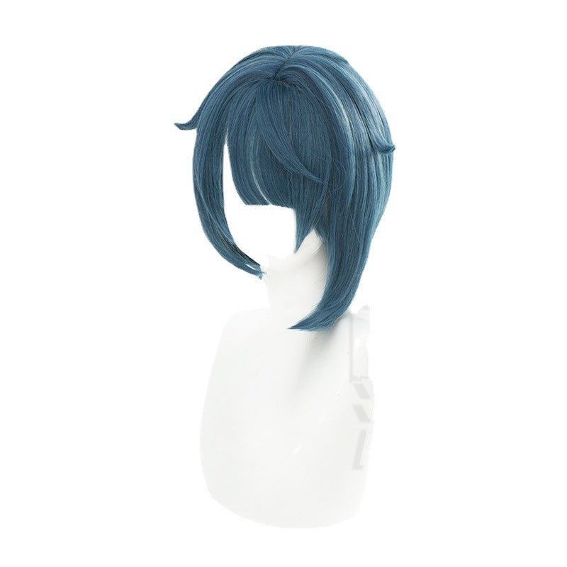 God Line Autumn Silicone Scalp Head Gray Blue Smooth Modeling Cos Wig
