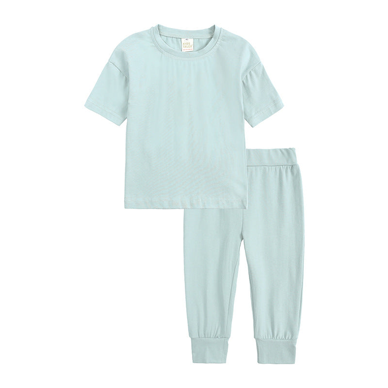 Children's Clothing Cotton Two-piece Boy's Short-sleeved T-shirt Children's Suit