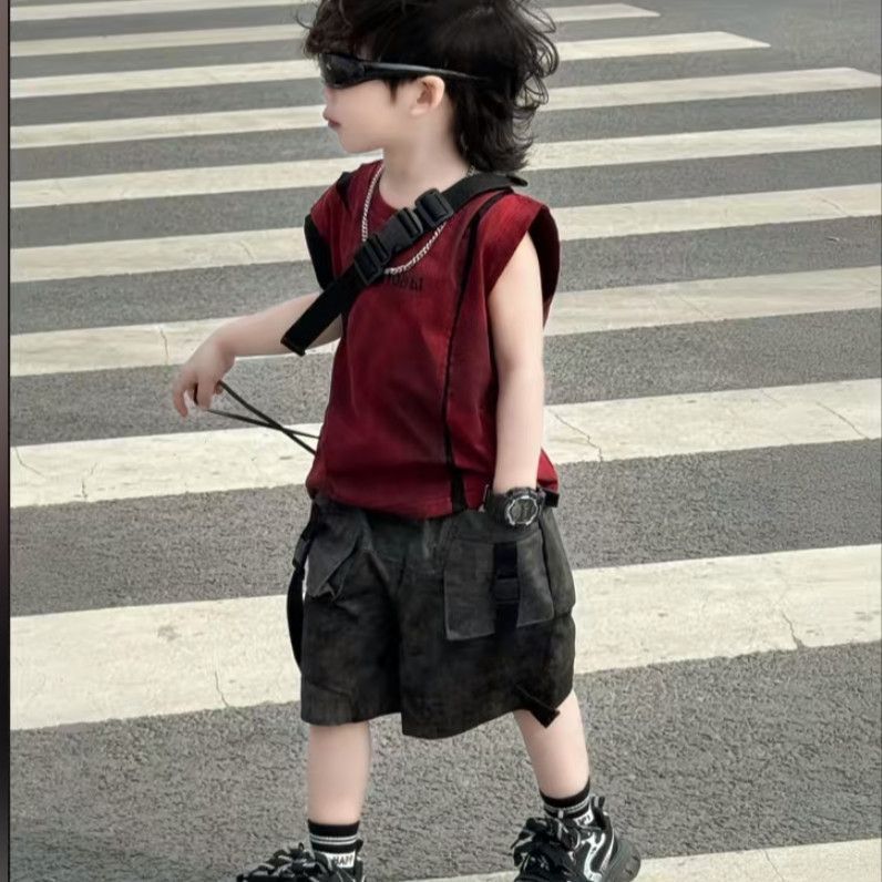 Children's Boy Summer Wear Vest Korean Style Handsome Children's Suit