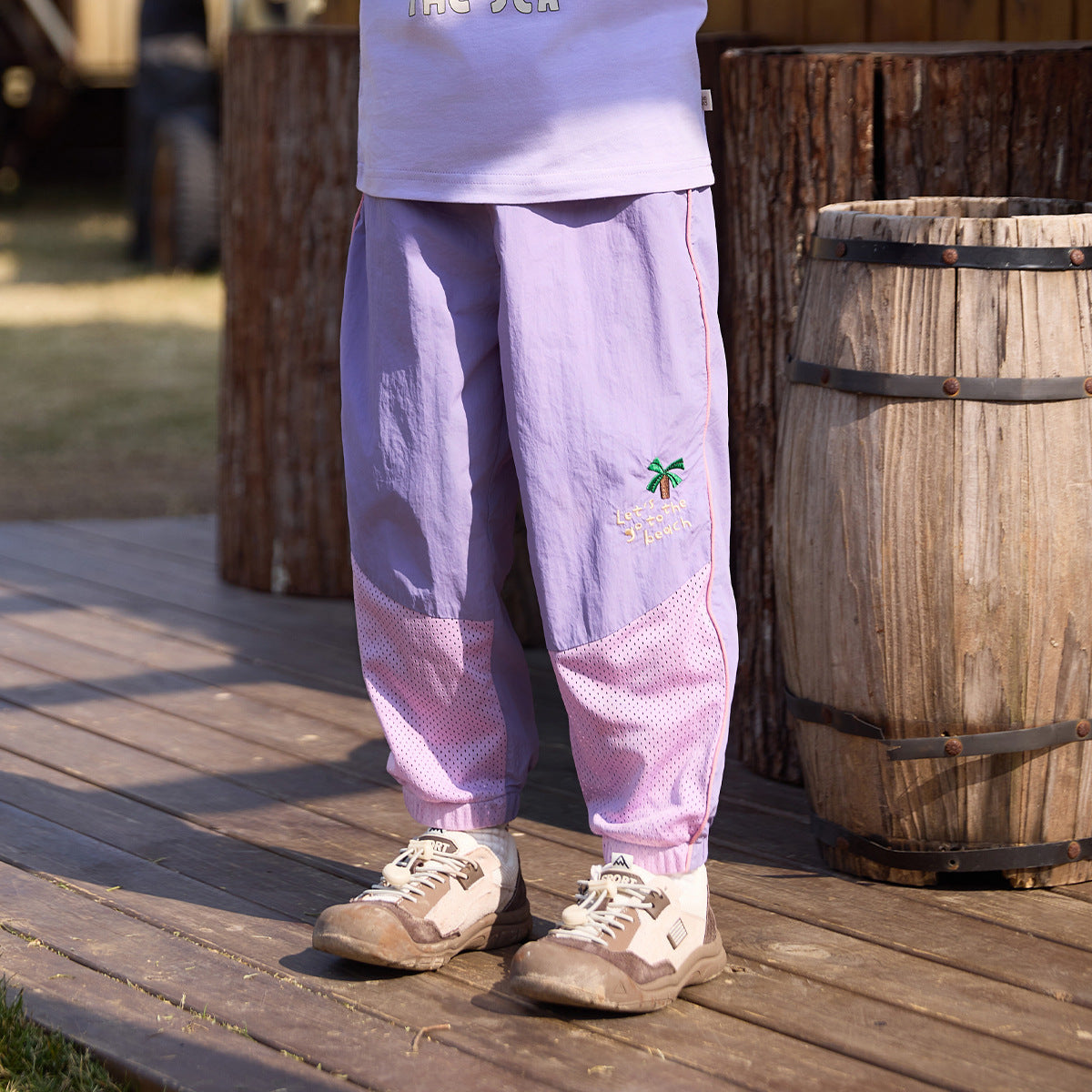 Children's Summer Wrinkle Feeling Track Class Ankle Children's Pants