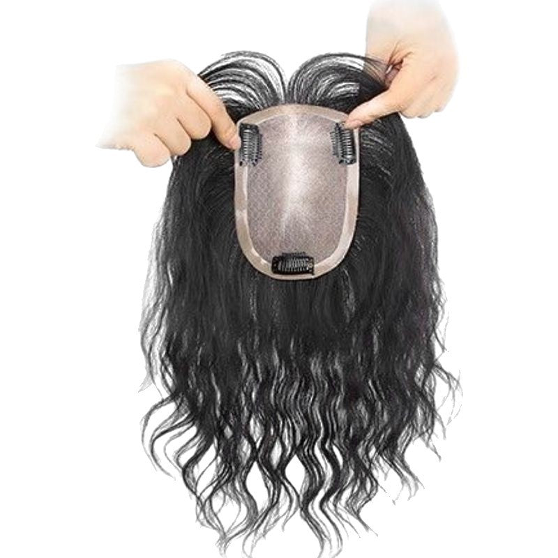 Women's Curly Hair All Real Cover Gray Fluffy Increase Temperament Small Wig