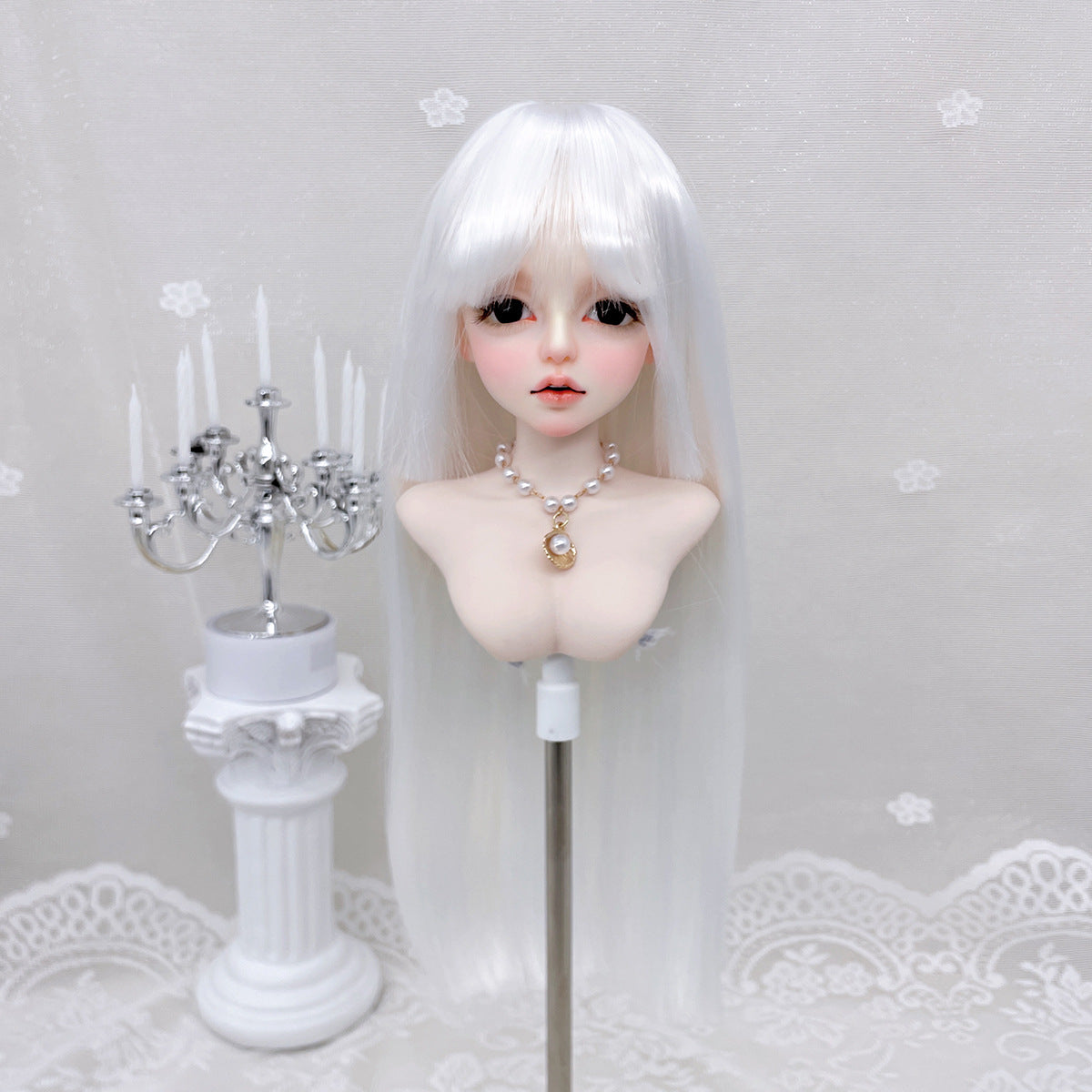 Queen Soft Silk With Bear Sister Bangs Cos Wig