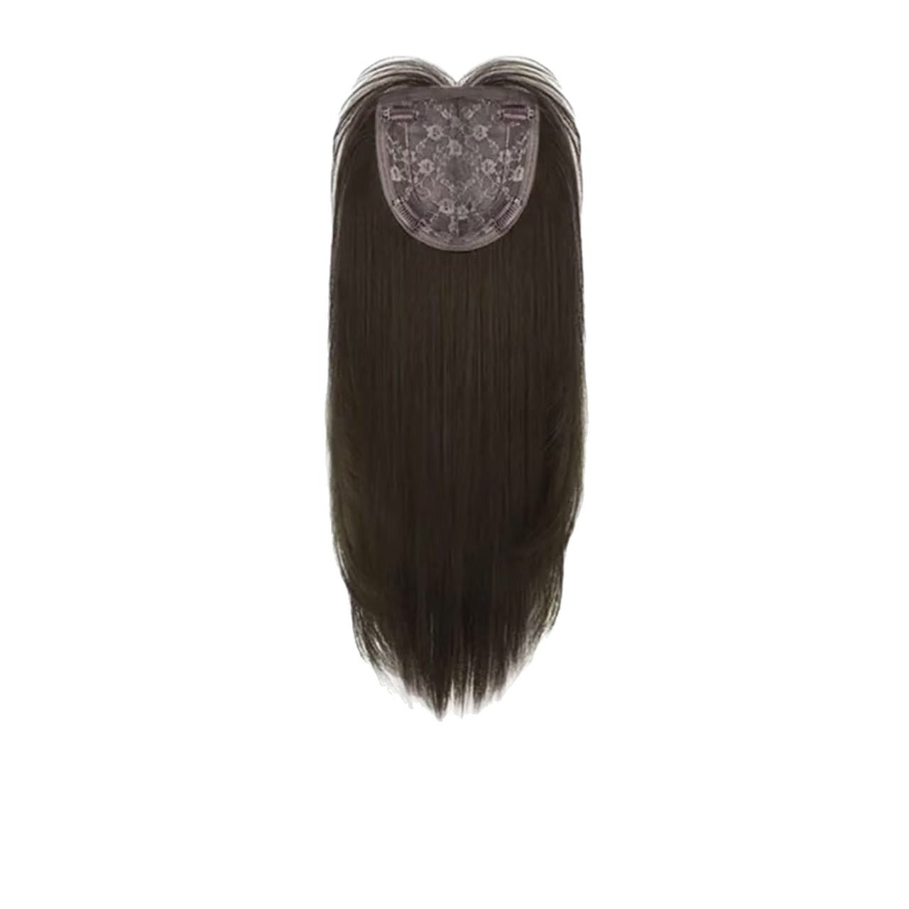 Women's Net Fashion Seamless Invisible Breathable Head Replacement High Skull Top Long Straight Wig