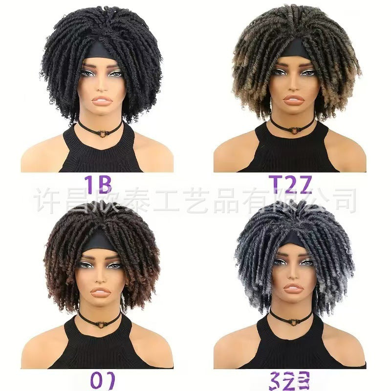 Fiber Tube Curved Hollow Curler Ice Ribbon Dreadlocks Wig Short Curly Hair