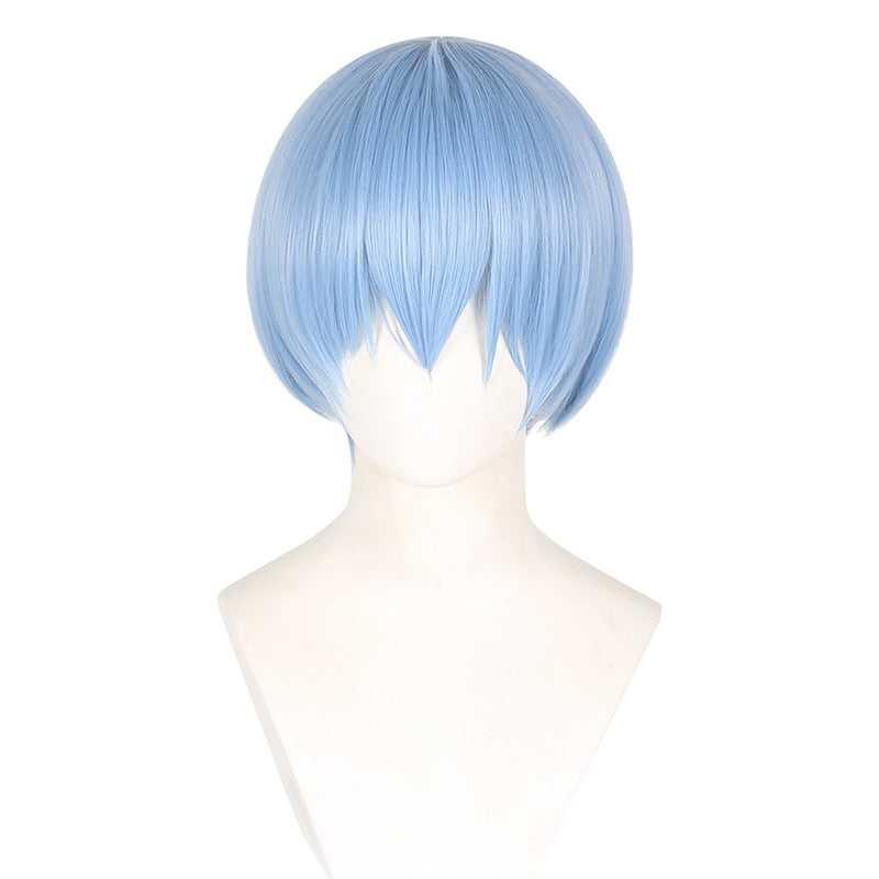 Meier Light Blue Broken Bangs Short Cos Wig