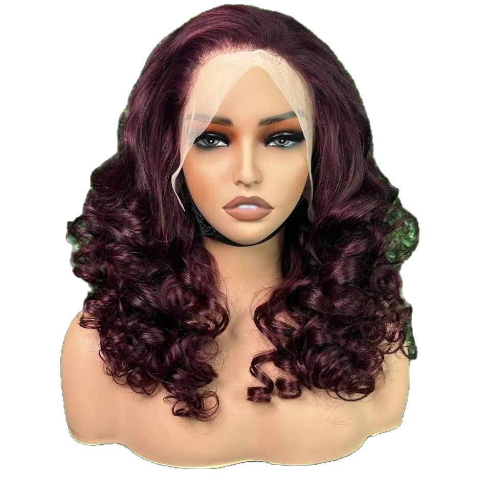Women's Heat-resistant Synthetic Fiber Small Wave Black Wig Short Curly Hair