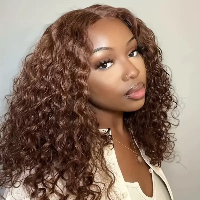 Curly Female African Black Small Volume Afro Synthetic Wig Long Curls