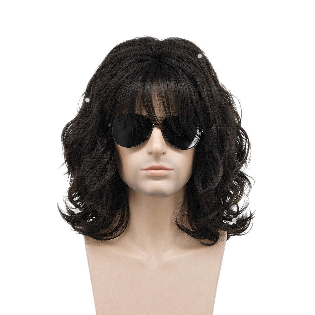 Men's Punk Rock Mid-length Curly Hair Jackson Cos Wig