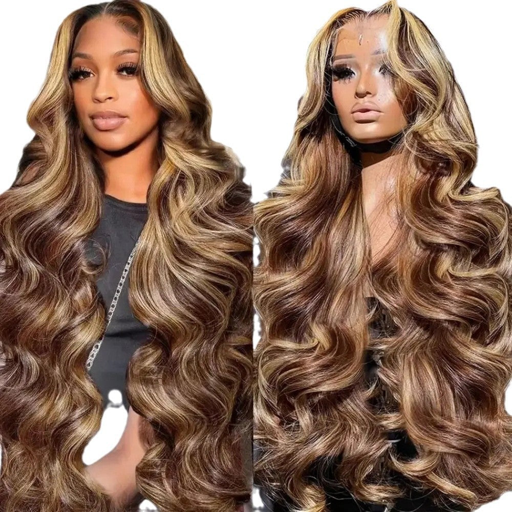 African Medium Black Front Lace Curly Wig Long Curls