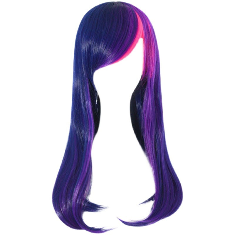 Pony Style Mixed Color Long Hair Curly Cos Wig