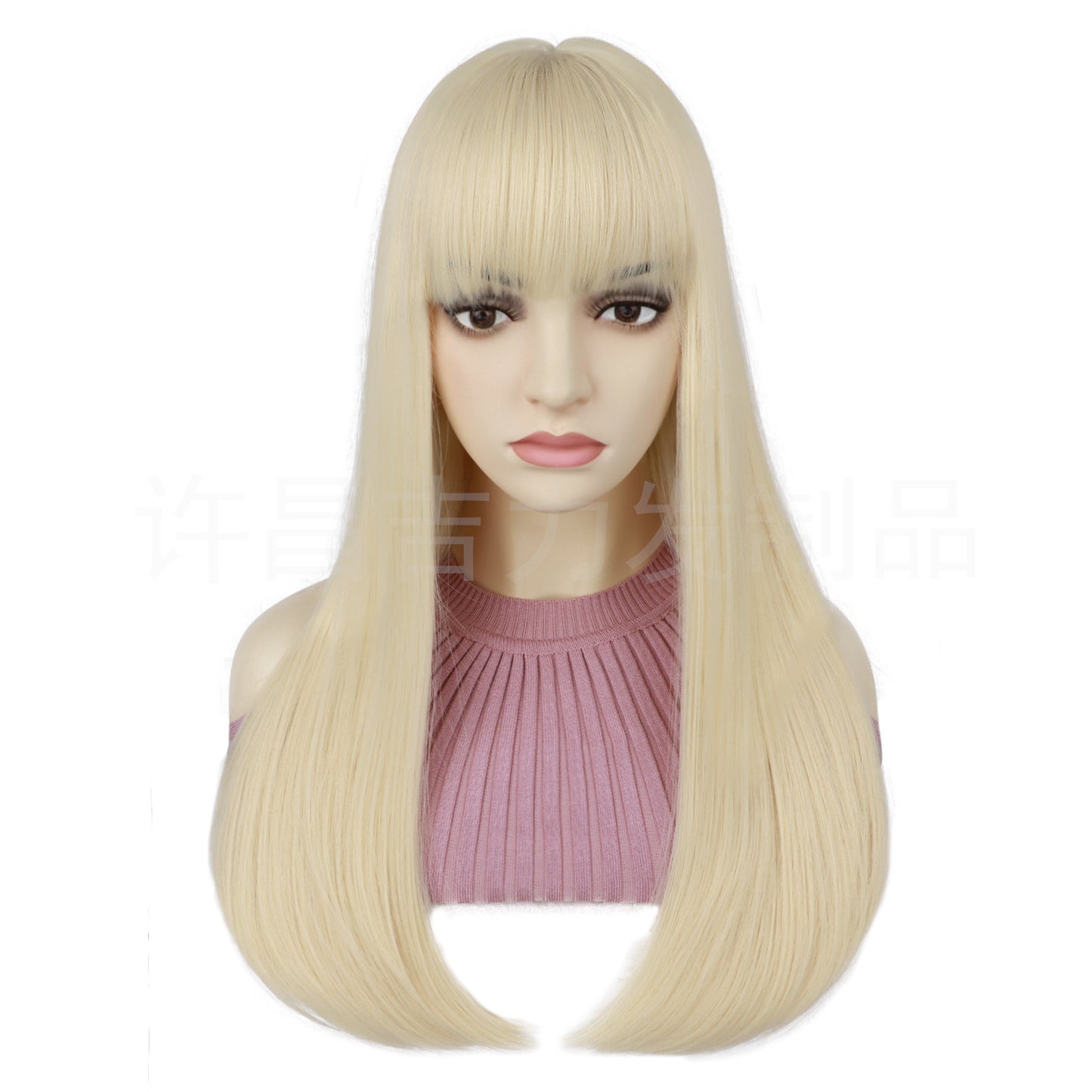 Women's Colorful Bangs Hair Chemical Fiber Long Straight Wig