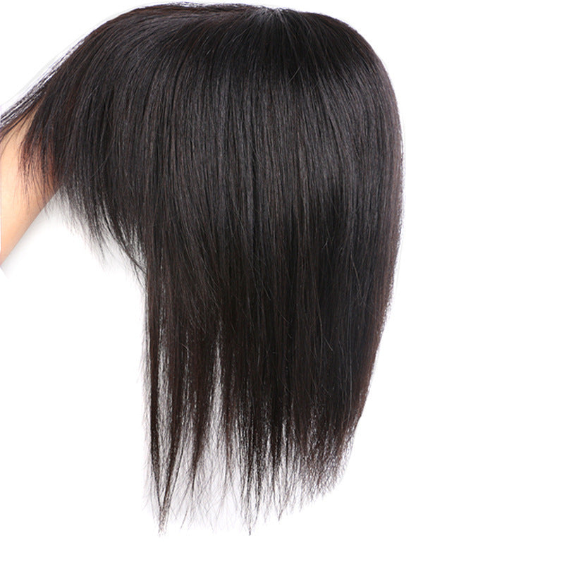 Human Natural Bangs Invisible Replacement Set Real Hair Wig
