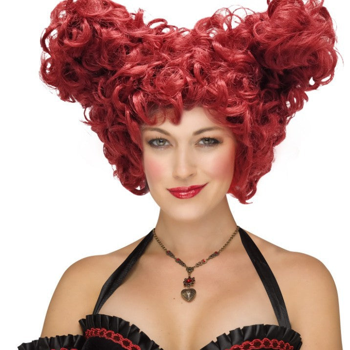 Red Anime Alice In Wonderland Queen Curly Cos Wig