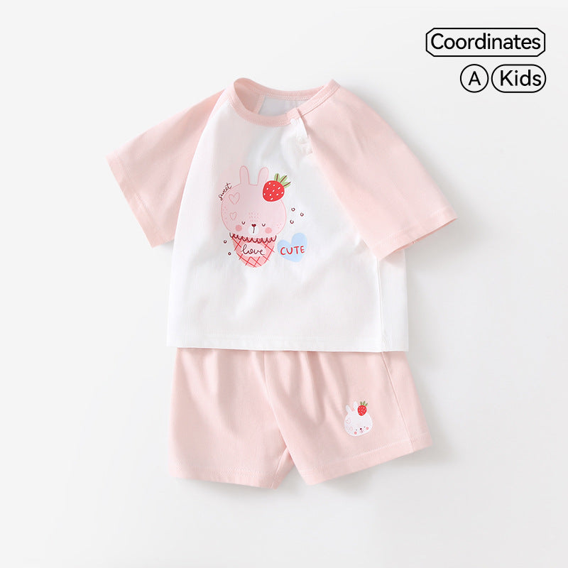 Short Sleeve Thin Boys Infant Clothes Toddler Children's Suit