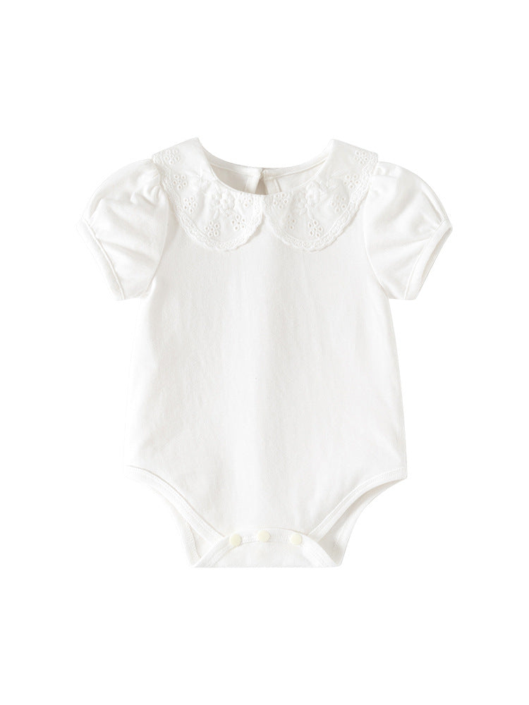 Summer Thin White Cotton Born Jumpsuit Jumpsuit, Climbing Suit