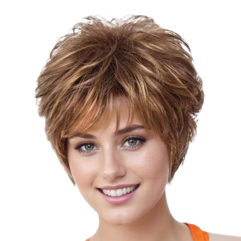 Glamorous Trendy Women's Small Fiber Artificial Wig Short Curly Hair