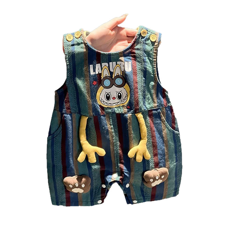 Boy Vest Jumpsuit Super Cute First Month Old Days Jumpsuit, Climbing Suit