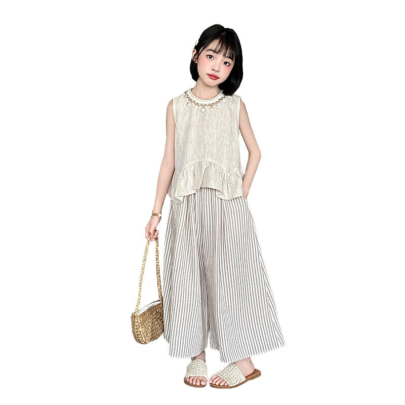 Summer Suits Korean Style Sleeveless Vest Children's Suit