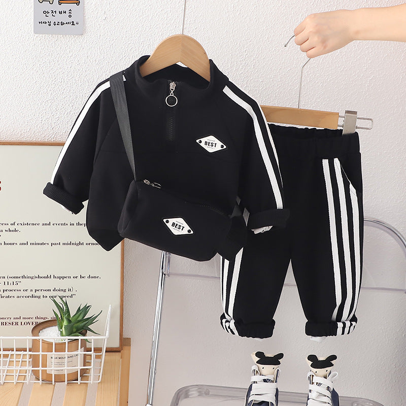 Children's Boys Spring Clothes Western Style Leisure Sportswear Long Sleeve Children's Suit