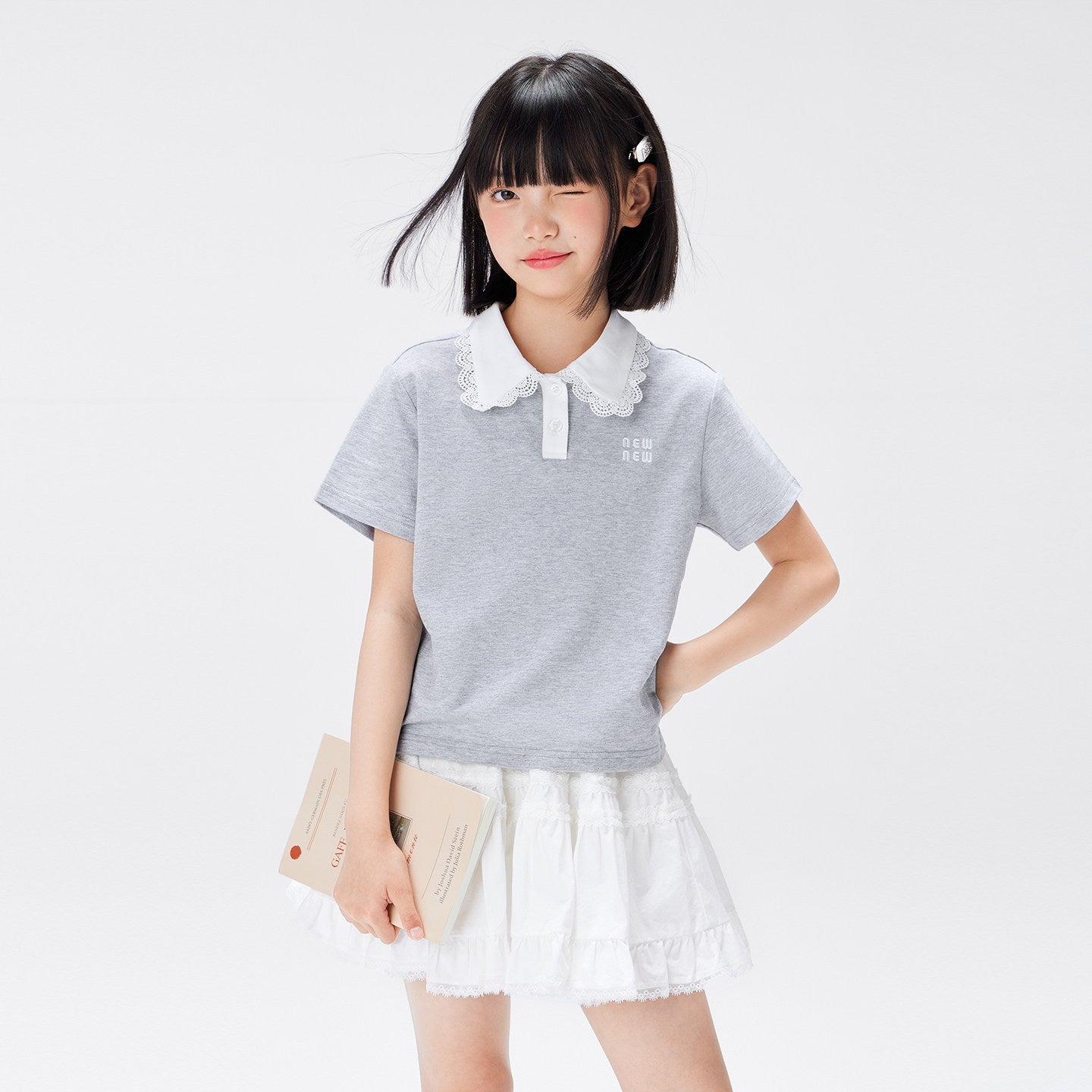 Children's Shirt Short-sleeved Older Summer College Style Children's T-shirt