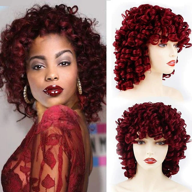 Women's African Wigs With Small Fashion Chemical Wig Short Curly Hair