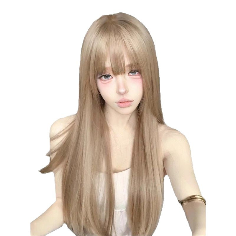 Attractive Pretty Natural Hair Younger Fashion Long Straight Wig