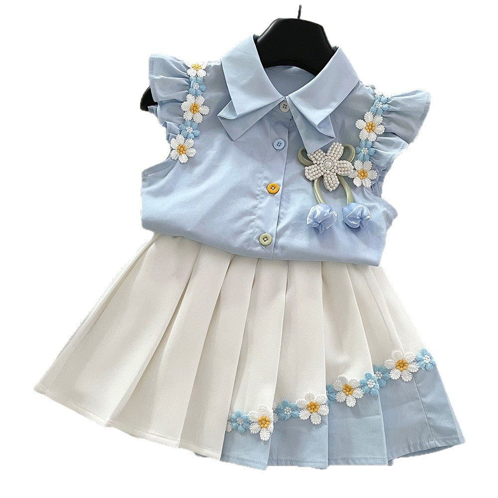 Sleeve Shirt Outfit Little Fashionable Stylish Children's Suit