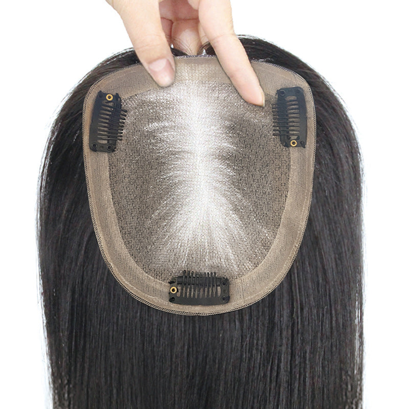 Delivery Needle Hand Woven Hairpiece Cover Gray Hair Supplementing Wig