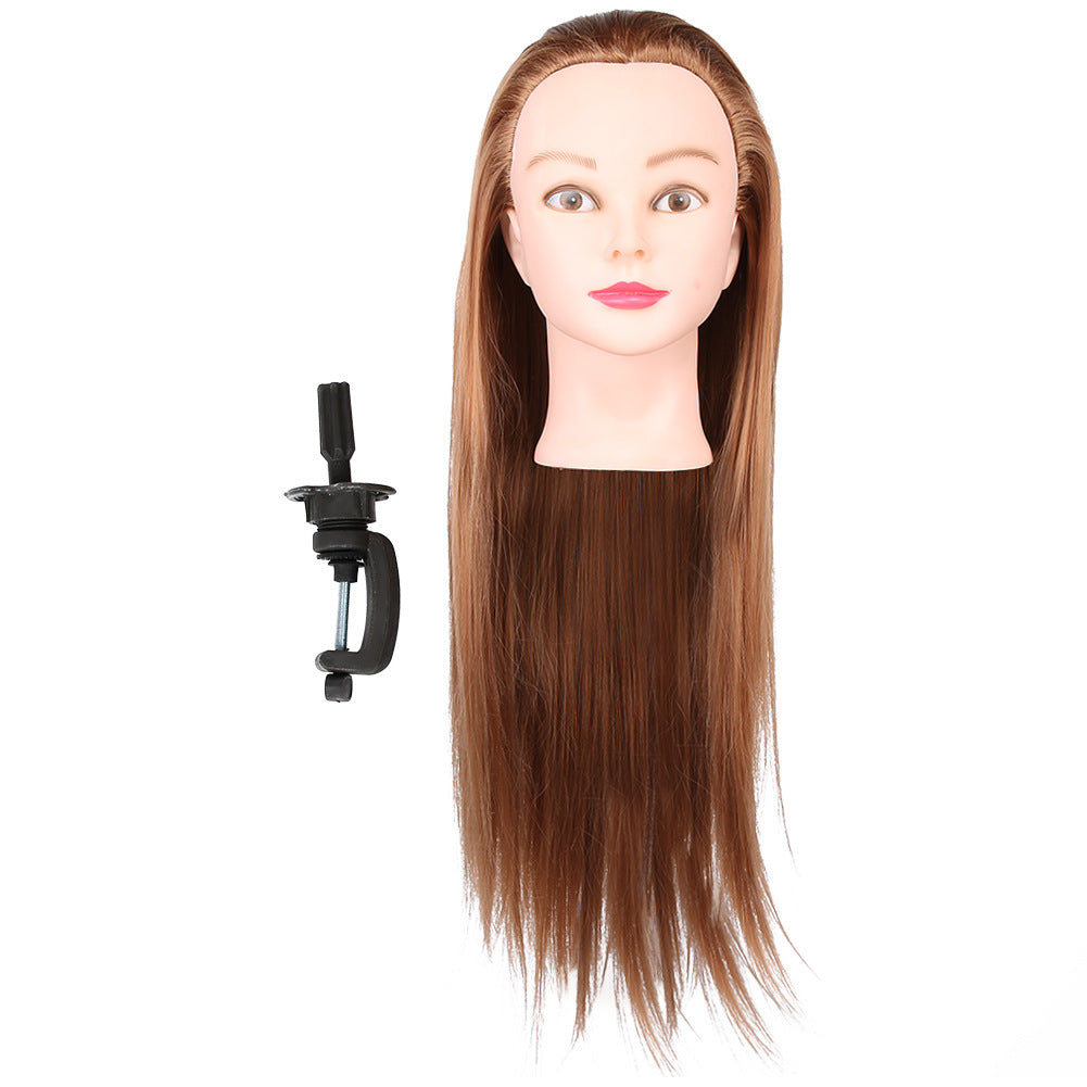 Model Head Mannequin Mock Chemical Fiber Braided Real Hair Wig