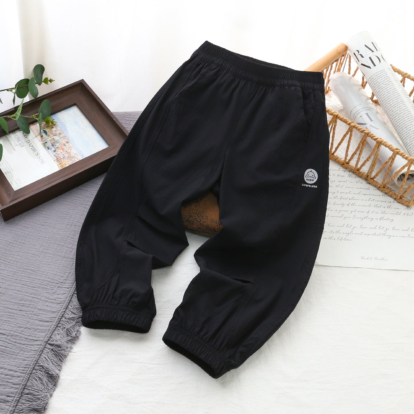 Small Yellow Duck Summer Leisure Outdoor Anti Mosquito Thin Cool Children's Pants