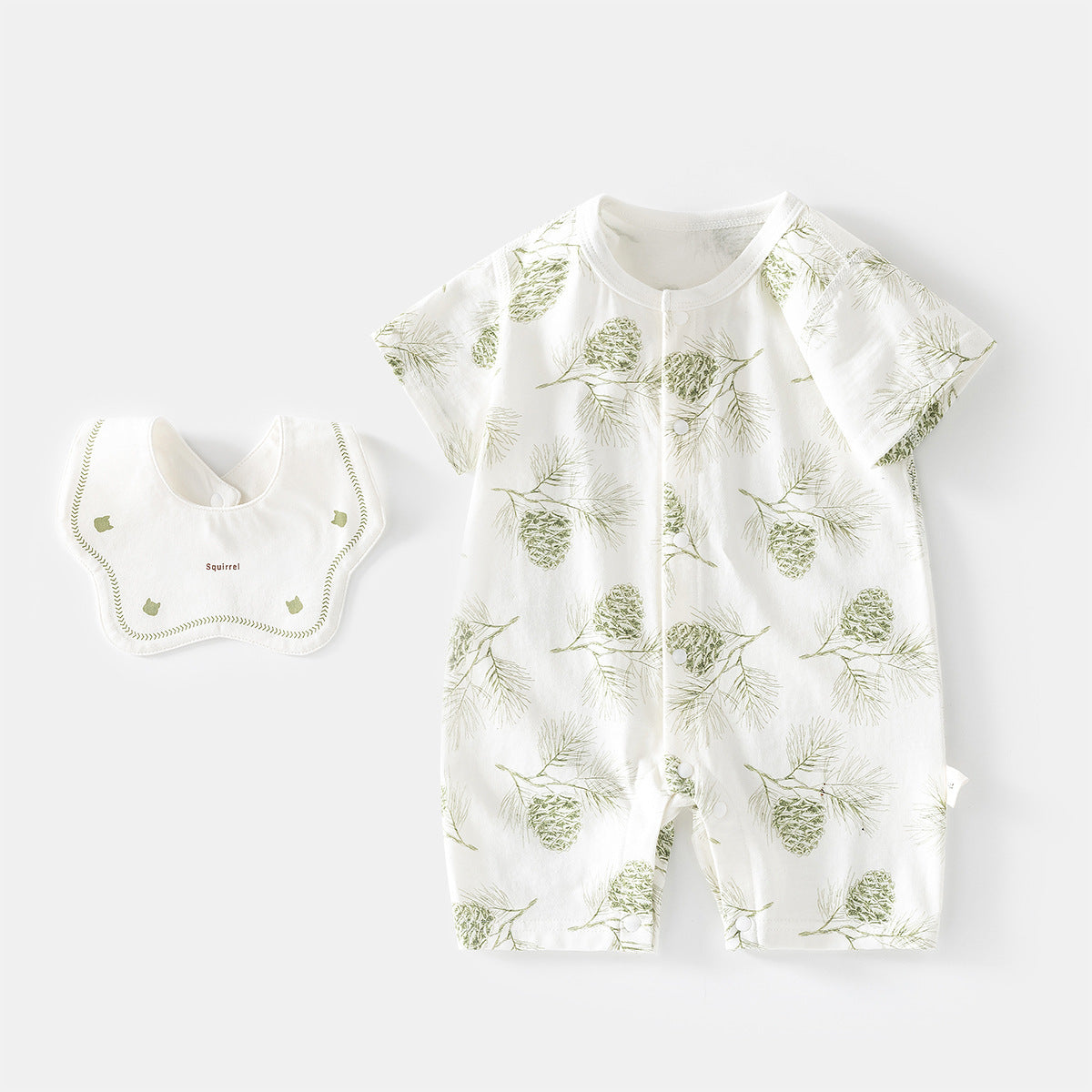 Sleeve Rompers Summer Ice Oxygen Cotton Thin Romper Infant Air Jumpsuit, Climbing Suit
