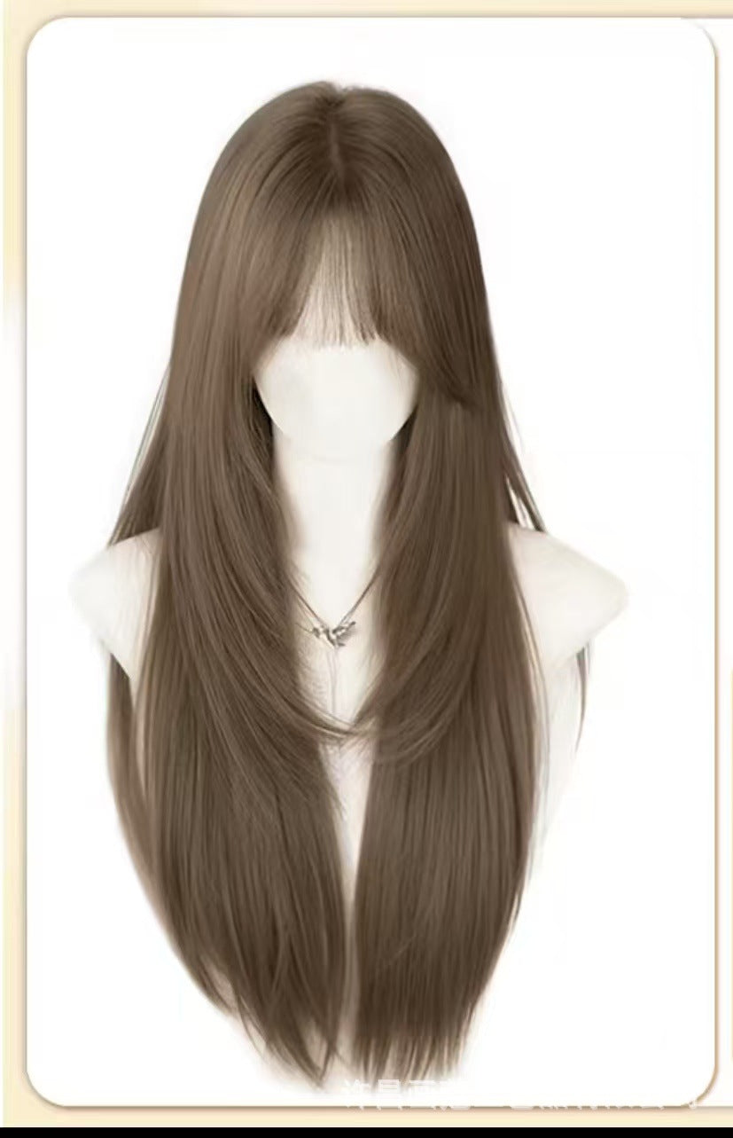 Women's Gummy Bear Hair Layered Exquisite Supernatural Long Straight Wig