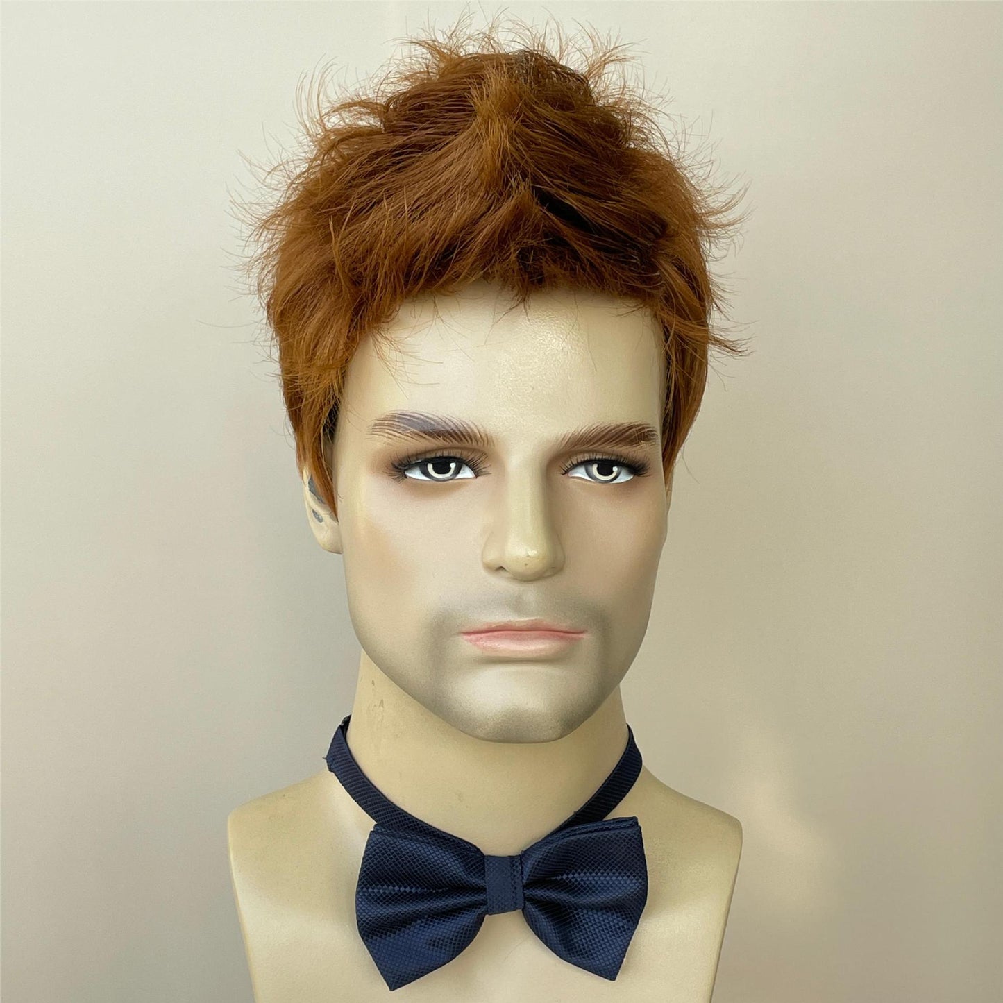 Men's Short Hair Mixed Golden Fluffy Fiber Men's Wig
