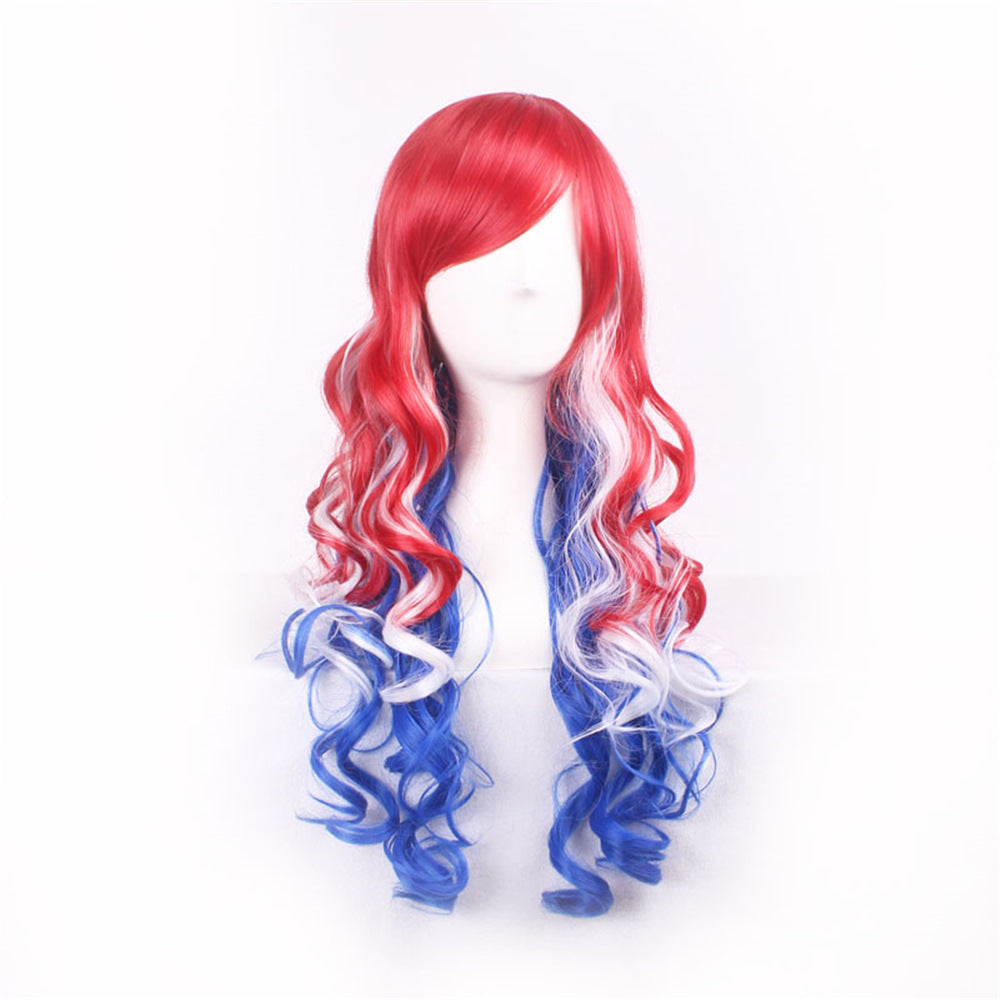 Chemical Fiber Long Curly Hair Side Cos Wig
