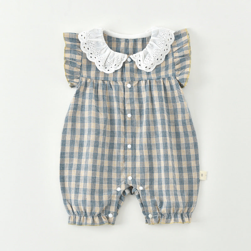 Jumpsuit Check Thin Cute Crawling Super Jumpsuit, Climbing Suit