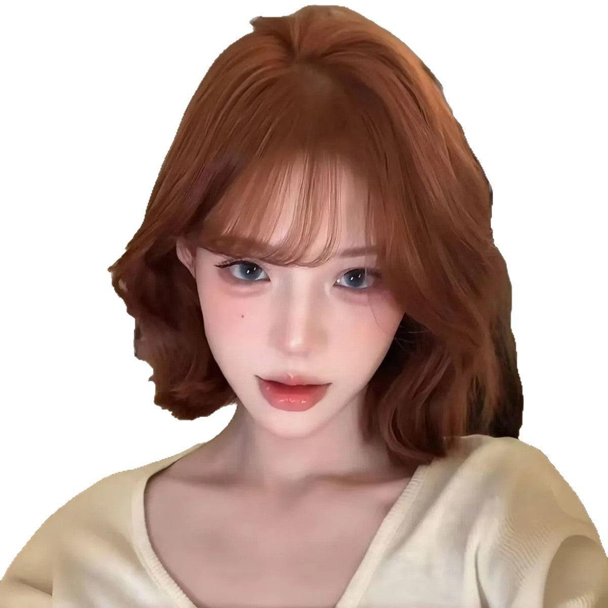 Female Han Man High Warped Youthful Korean Wig Short Curly Hair