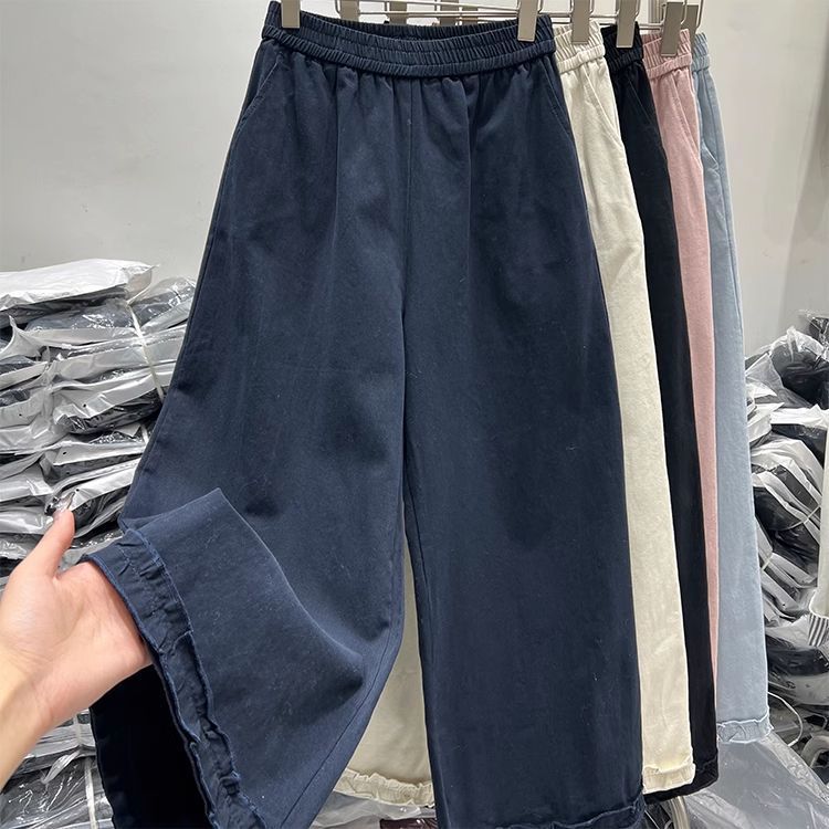 Children's Summer Thin Straight Lace Loose Western Style Casual Children's Pants