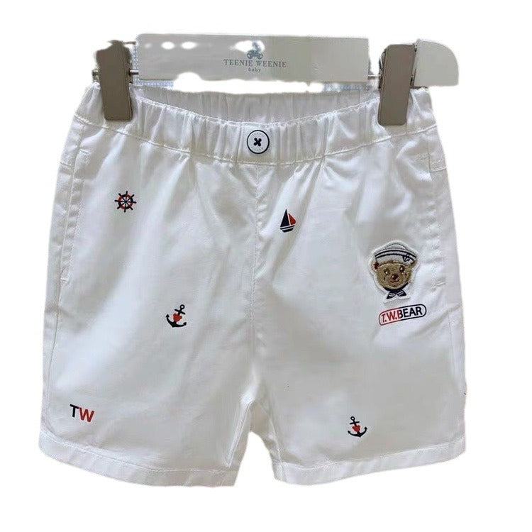 Class Summer Bear Korean Style Printed Children's Pants