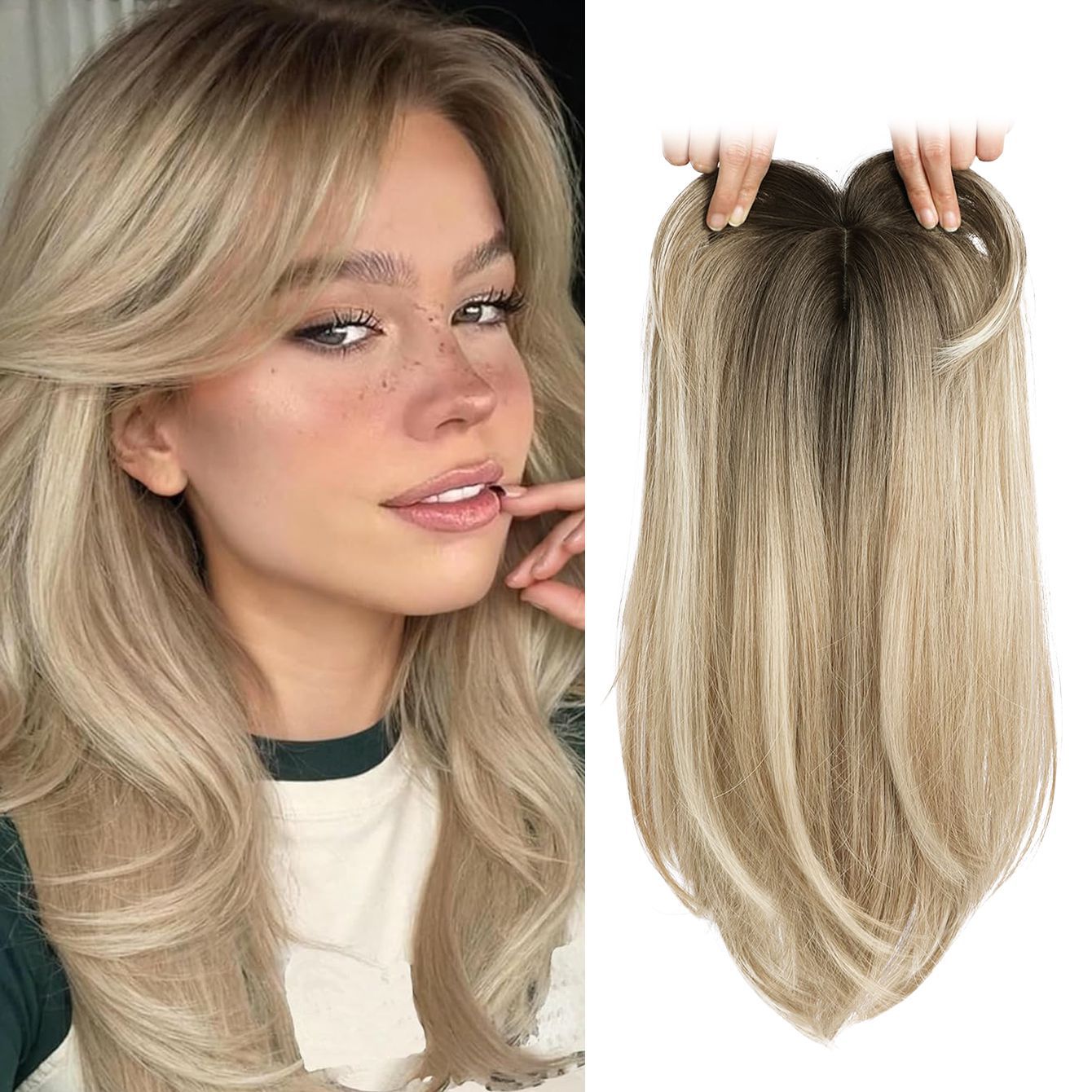 Hair Supplementing Piece Covering Gray Female Other Wig