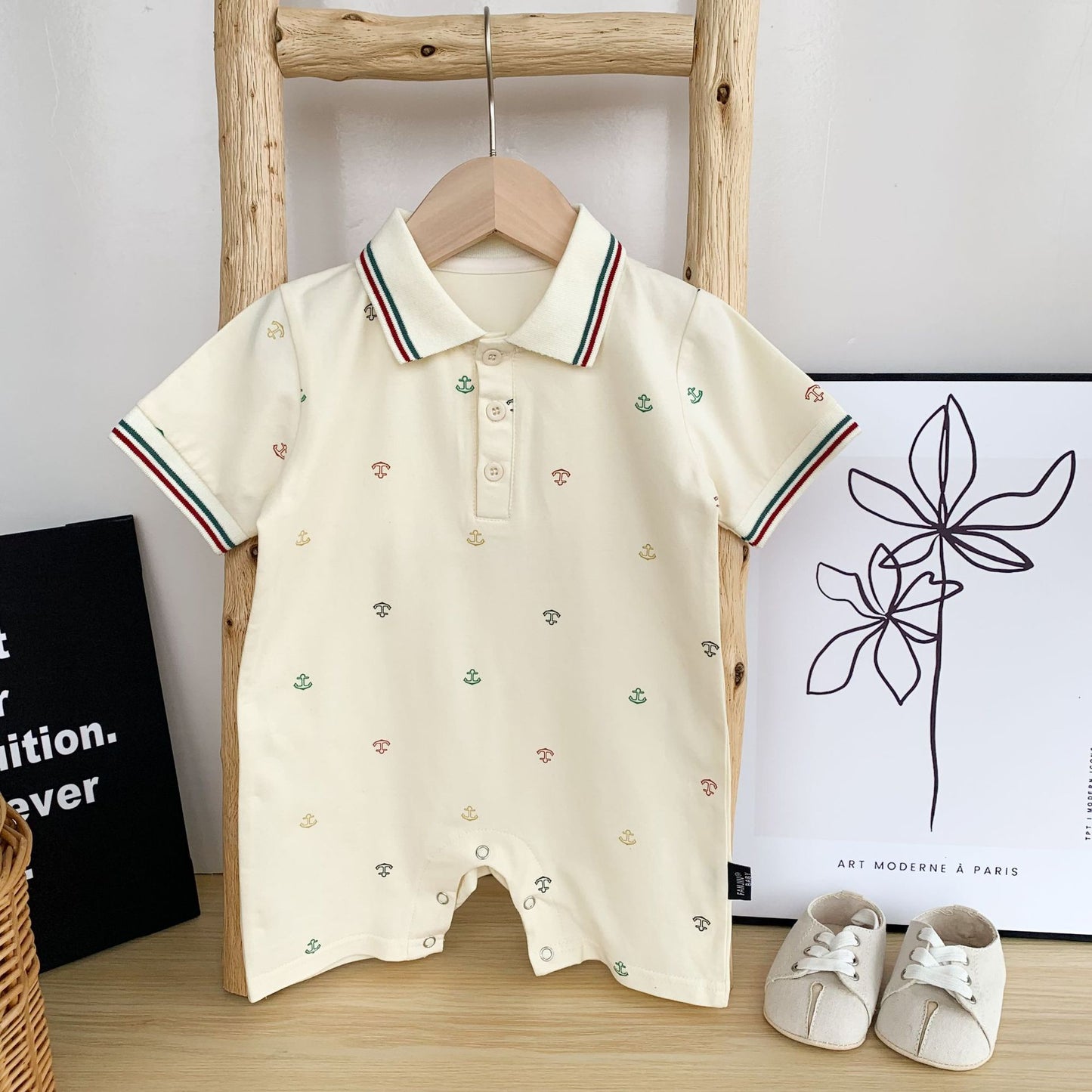 Infants Romper Summer Born Boys Short-sleeved Shirt Children's T-shirt