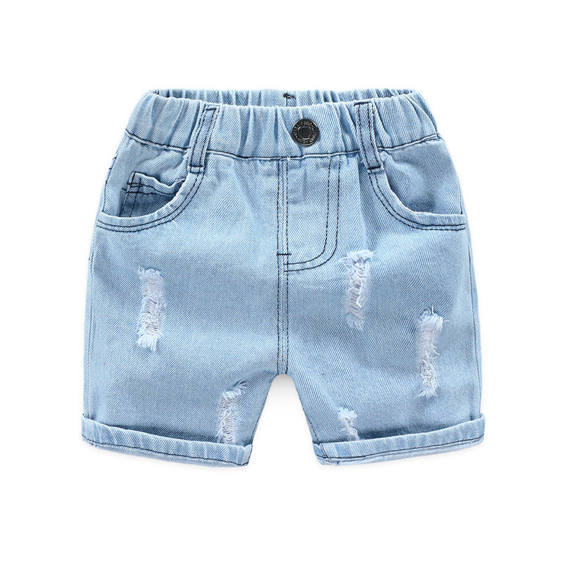 Ripped Jeans Shorts Summer Korean Style Children's Pants