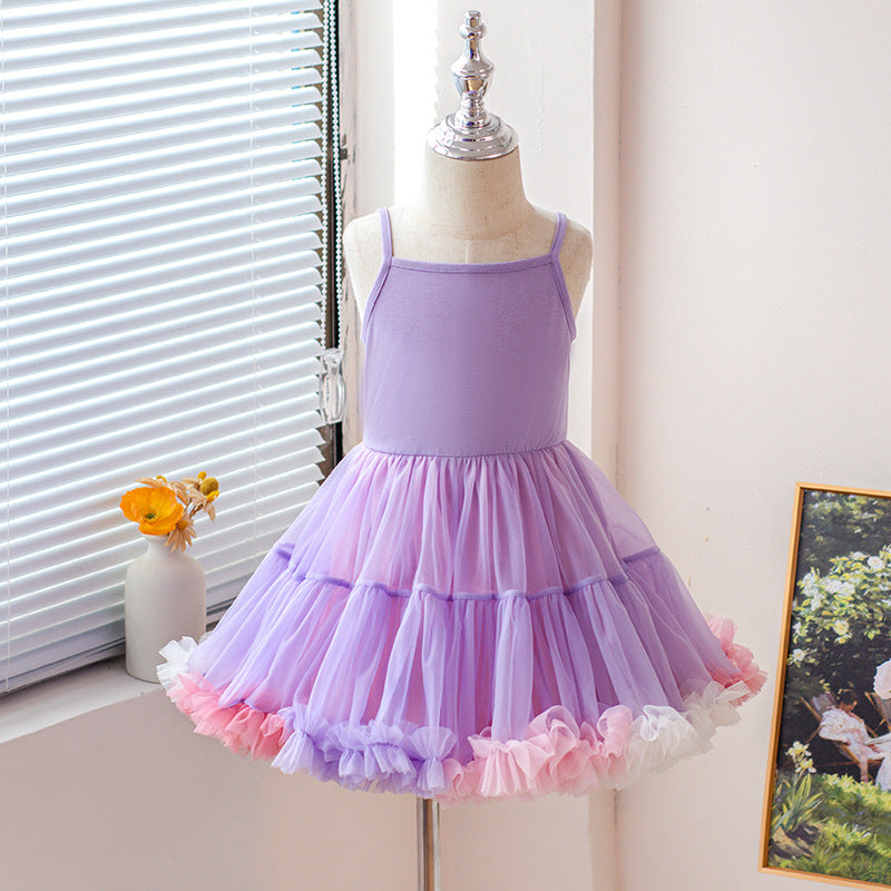 Leaf Clothing Straps Summer Princess Dance Children's Dress