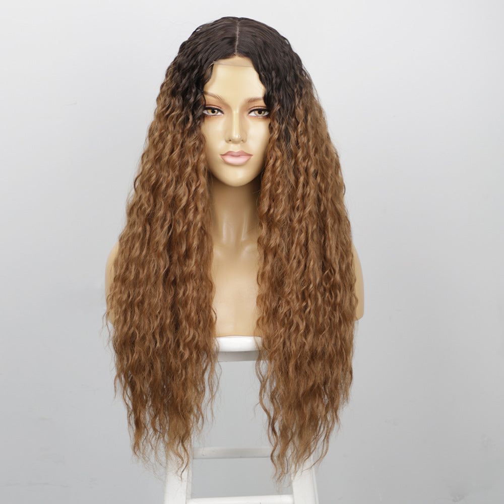 Women's Synthetic Wigs Curly Hair Small Chemical Wig Long Curls