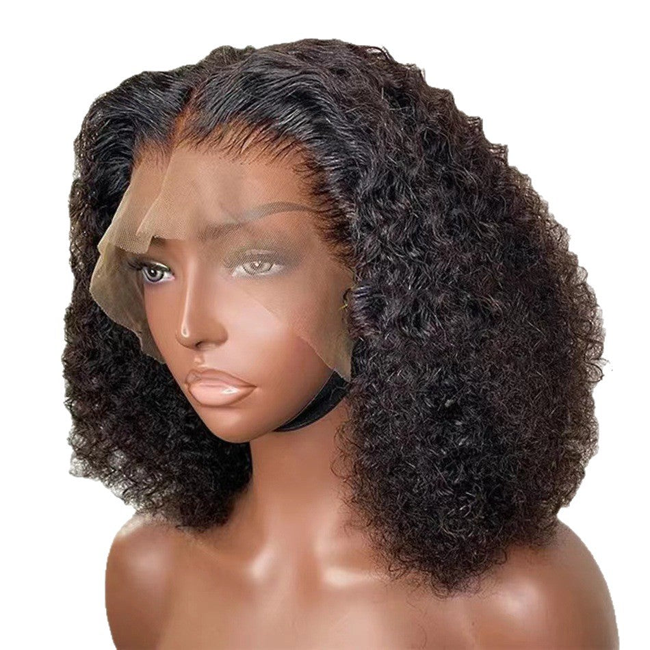 Women's Front Lace Wigs With Small Headgear Wig Short Curly Hair
