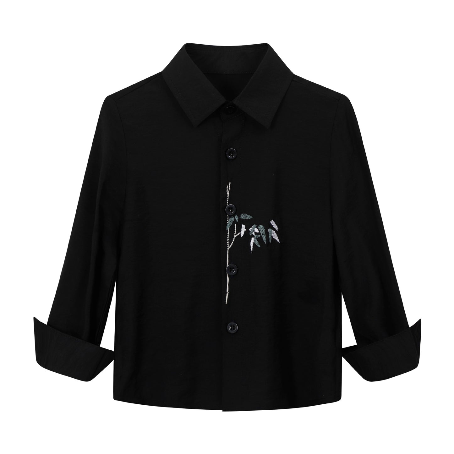 Children's Korean Style Striped Bottoming Thickened Solid Color Long Children's Shirt