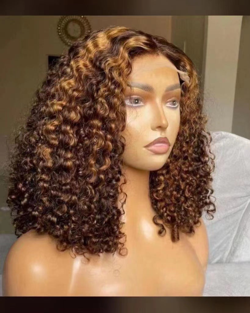 Small Curly Hair Chemical Fiber Cover Wig Long Curls