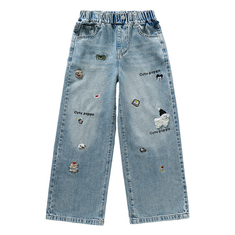 Jeans Wide Leg Western Style Funky Children's Pants