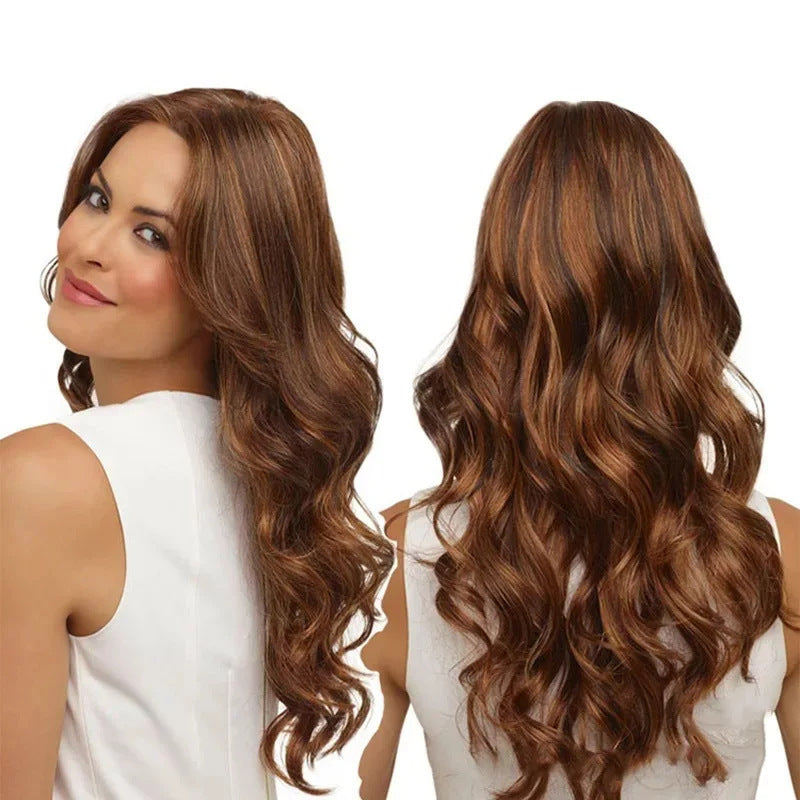 Medium Hair Curly African Natural Fluffy Wig Long Curls